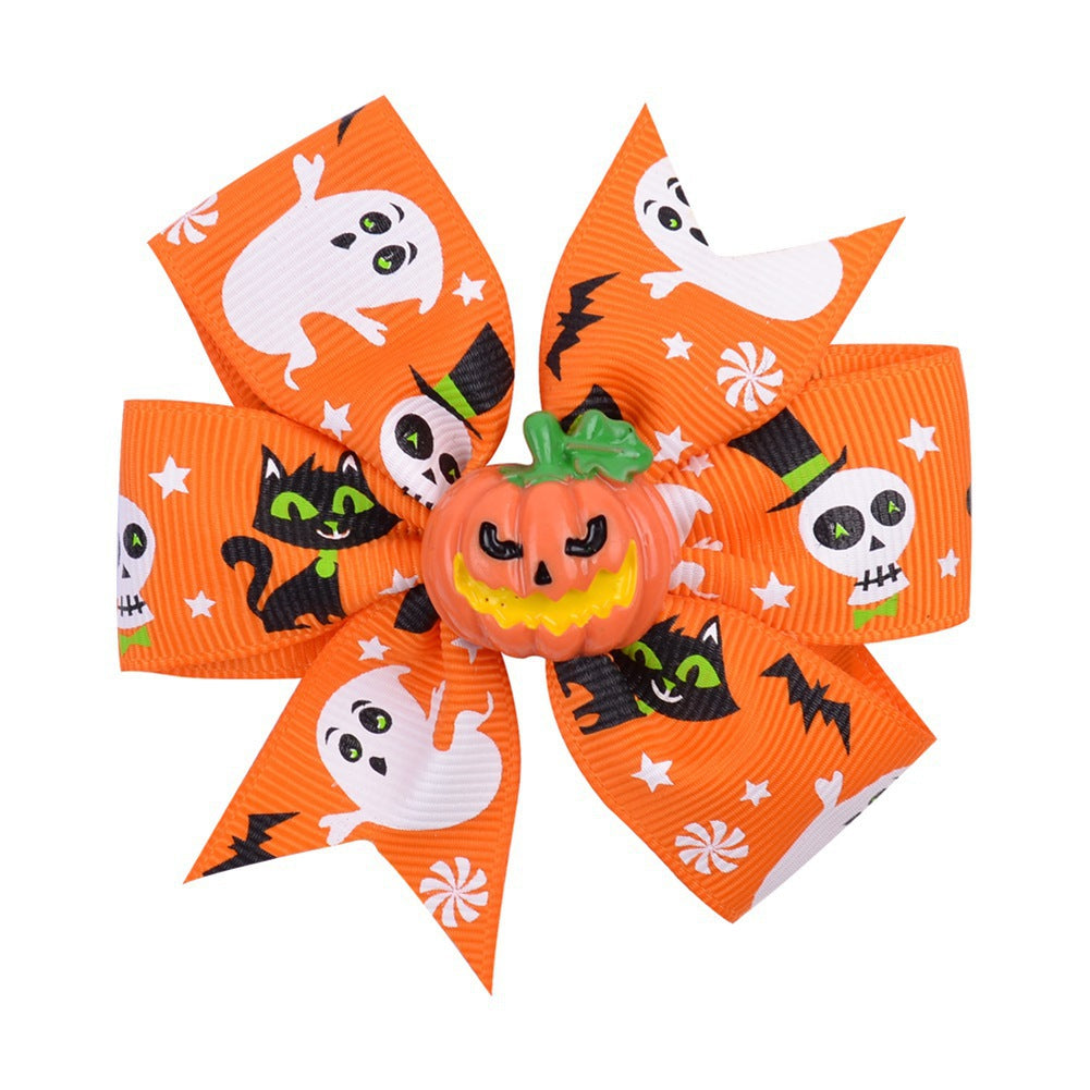 Halloween-Themed Hair Bow Clip Kalsten