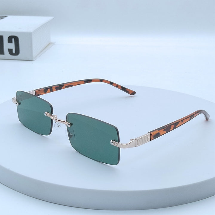 Women's fashionable rectangular sunglasses with unique design feature Kalsten