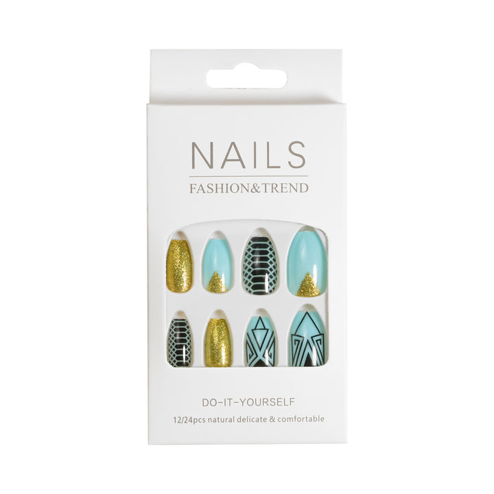Artistic Graphic Press-On Nail Set Kalsten
