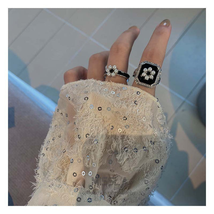 Elegant Vintage Pearl Statement Ring Kalsten