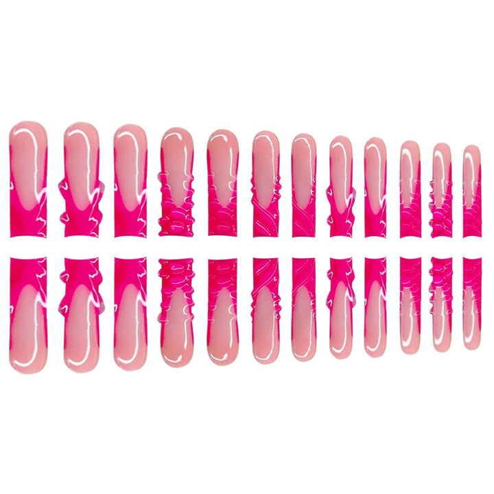 Artistic Long Press-On Nail Set with Unique Design Kalsten