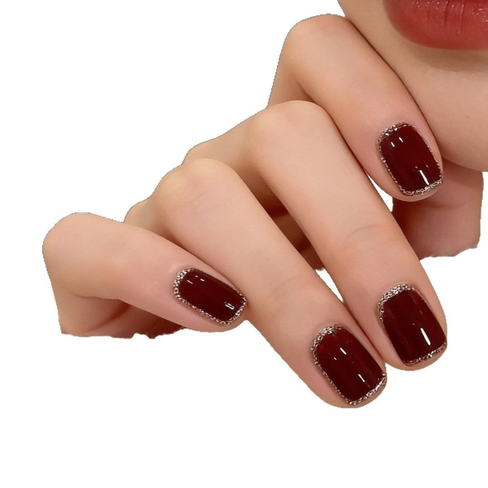 Deluxe Rhinestone-Edged Press-On Nail Set Kalsten