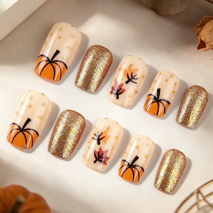 Autumn-Inspired Decorative Nail Art Kalsten