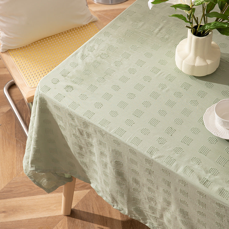 Rectangular tablecloth with jacquard-like structure, water-repellent surface and easy-care fabric Kalsten