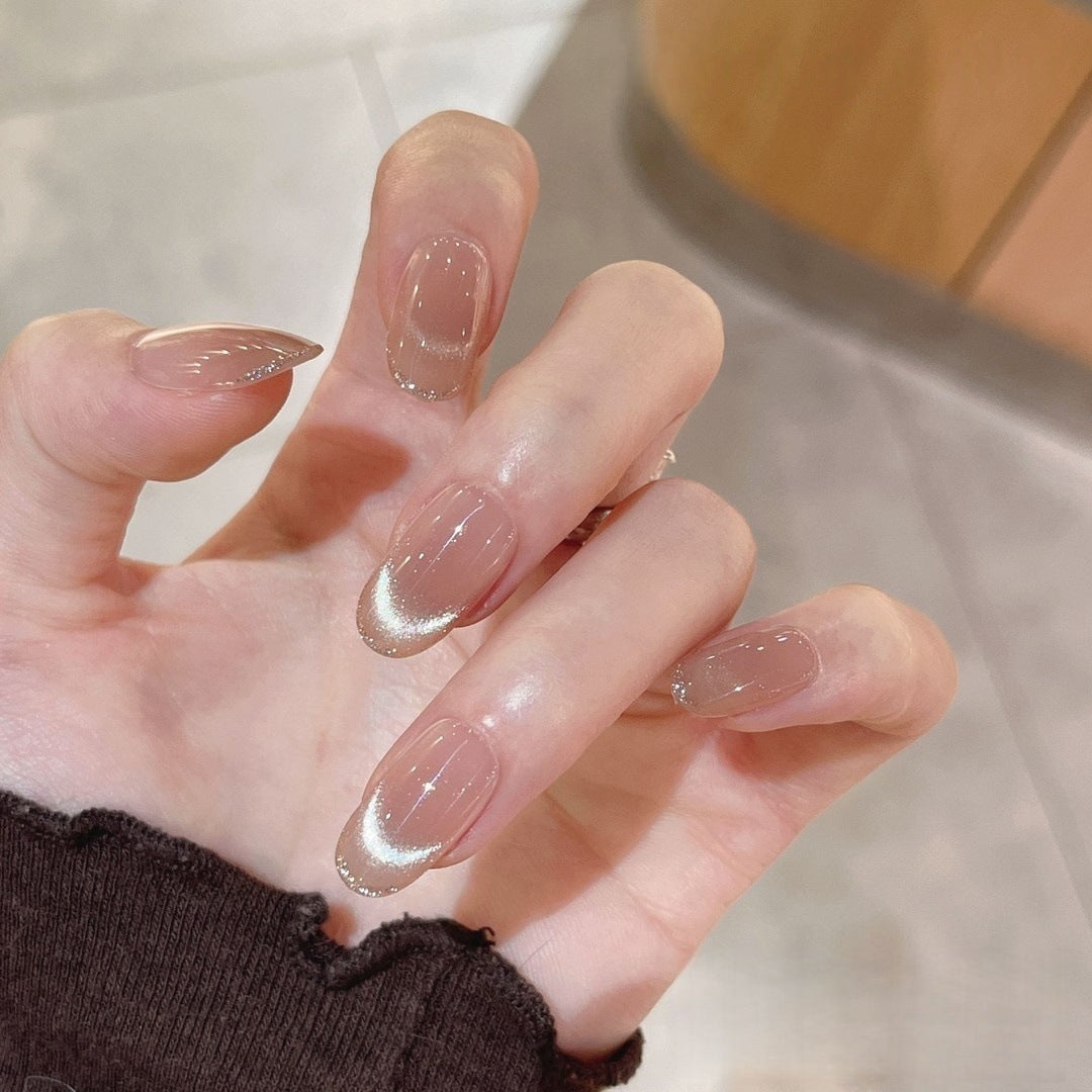Artificial nails with elegant glitter fringe Kalsten