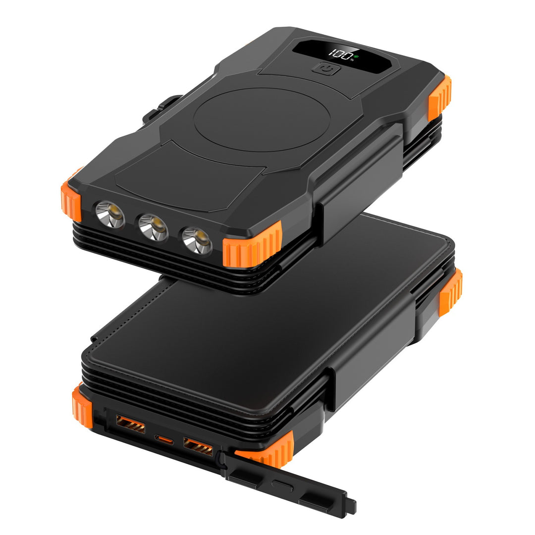Power bank with solar charging and LED lights Kalsten
