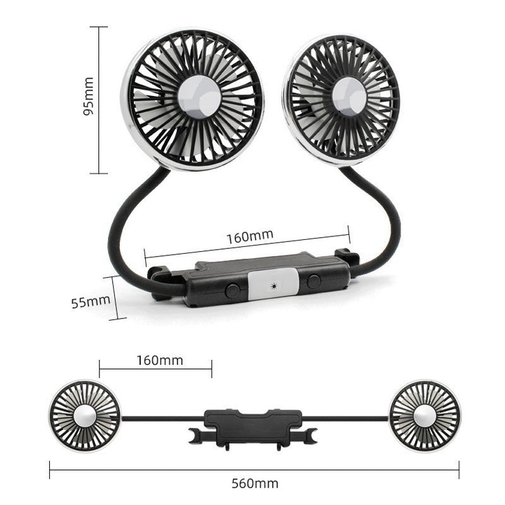 Unisex Dual-Function Rechargeable Clip-On Fan Kalsten
