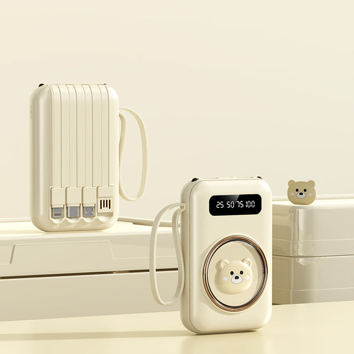 Portable power bank with integrated LED display by Kalsten