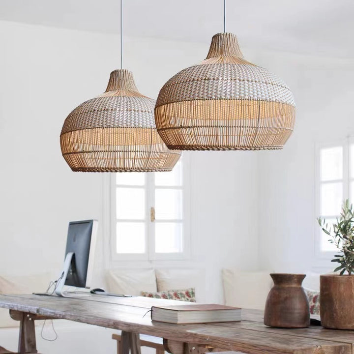 Handmade Woven Rattan Pendant Light