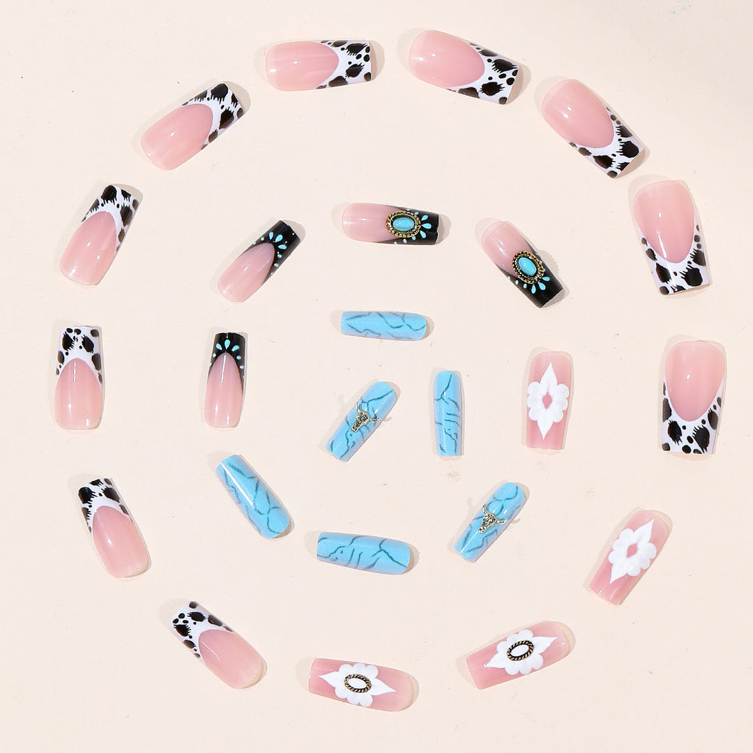 Bohemian Floral Nail Art Extensions Kalsten