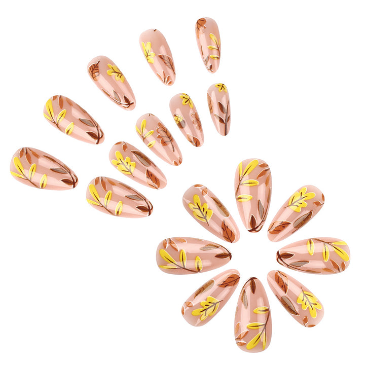 Autumn Leaf-Themed Press-On Nails Kalsten