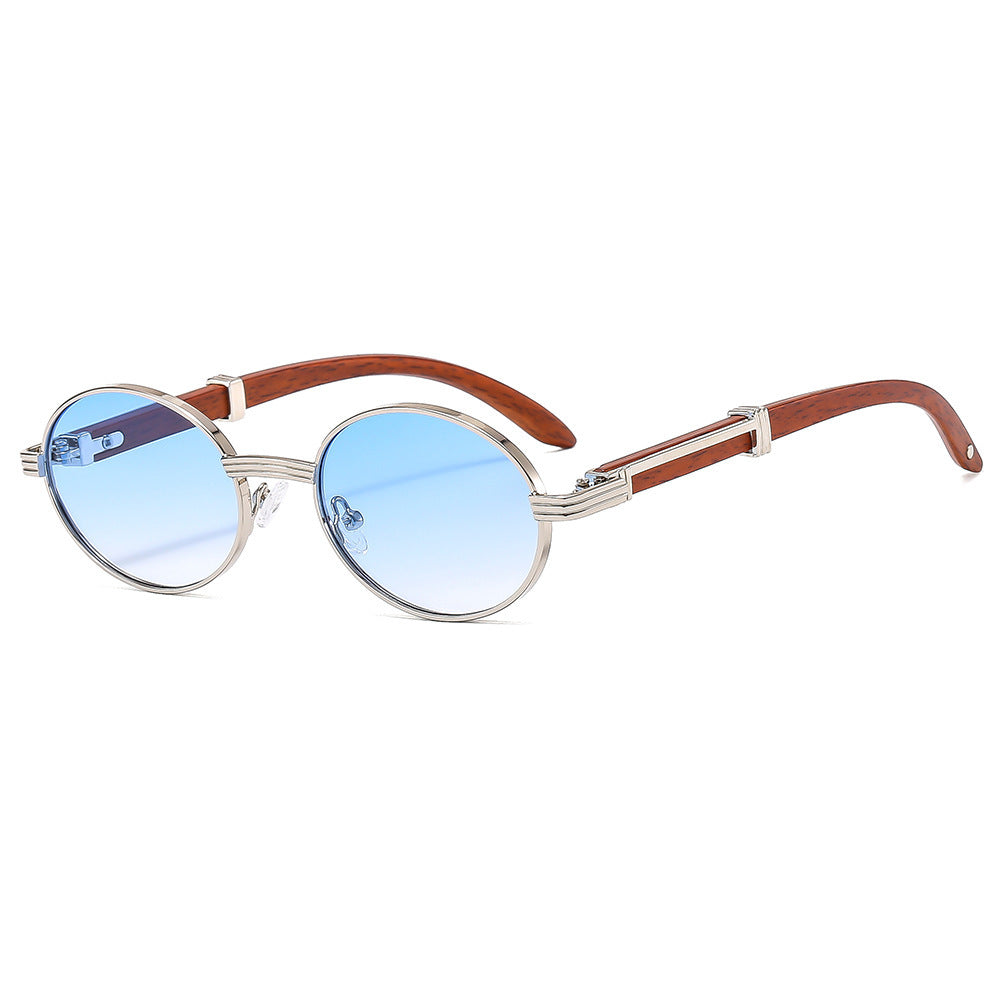 Vintage-Inspired Circular Sunglasses with Luxurious Golden Accents Kalsten