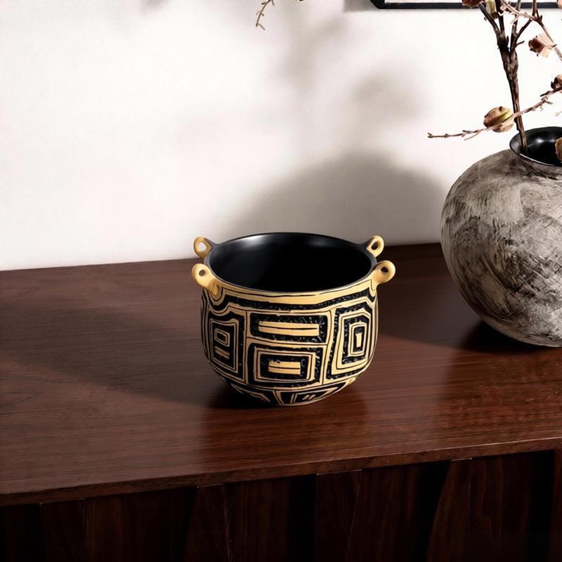 Decorative Tribal Patterned Storage Bowl
