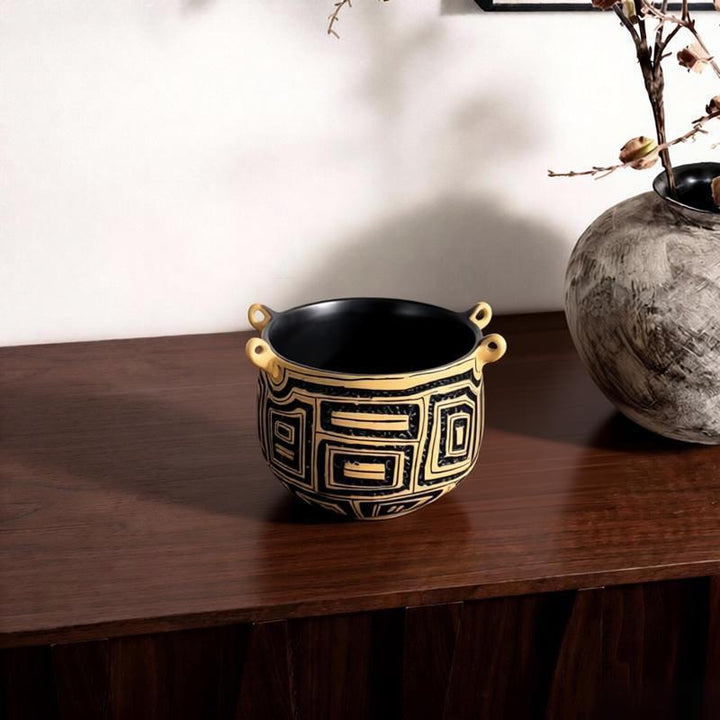 Decorative Tribal Patterned Storage Bowl