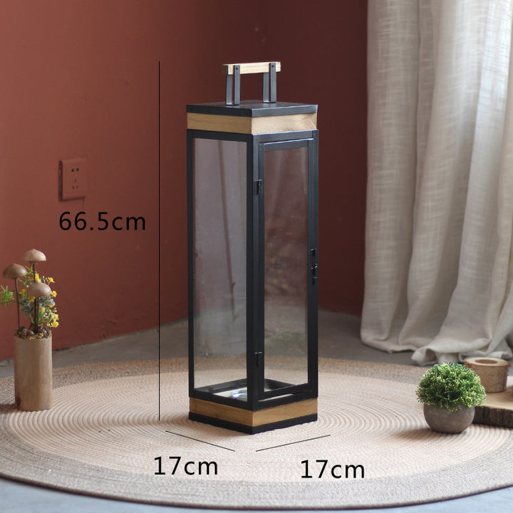 Decorative Lantern with Wooden Handle Kalsten