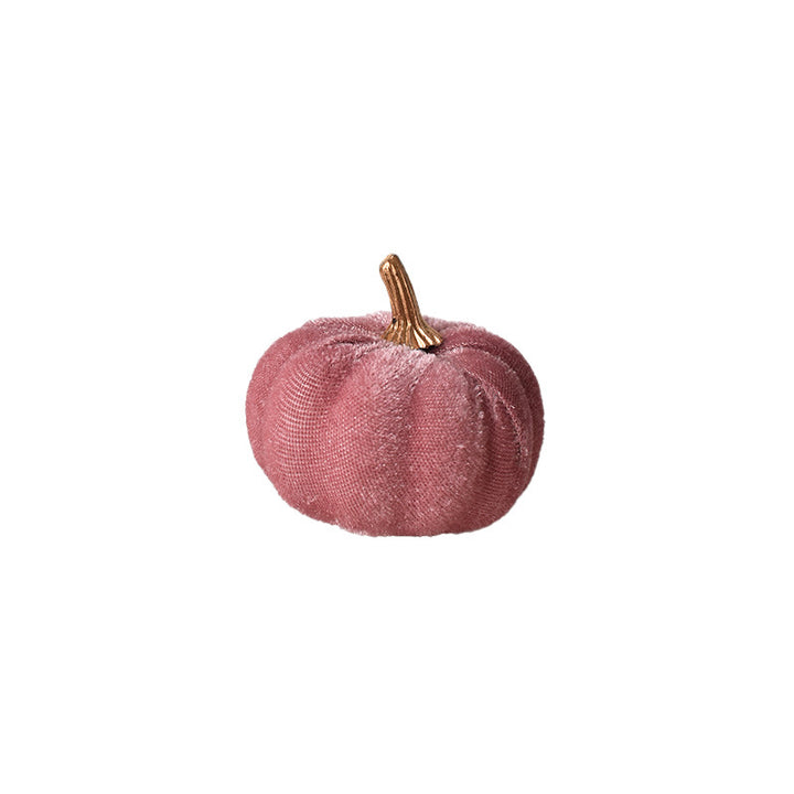 Samth Pumpkin Decoration Figure with Gold-colored Stem