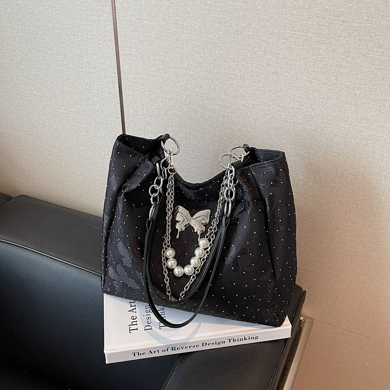 Elegant Pearl-Detail Handbag Kalsten