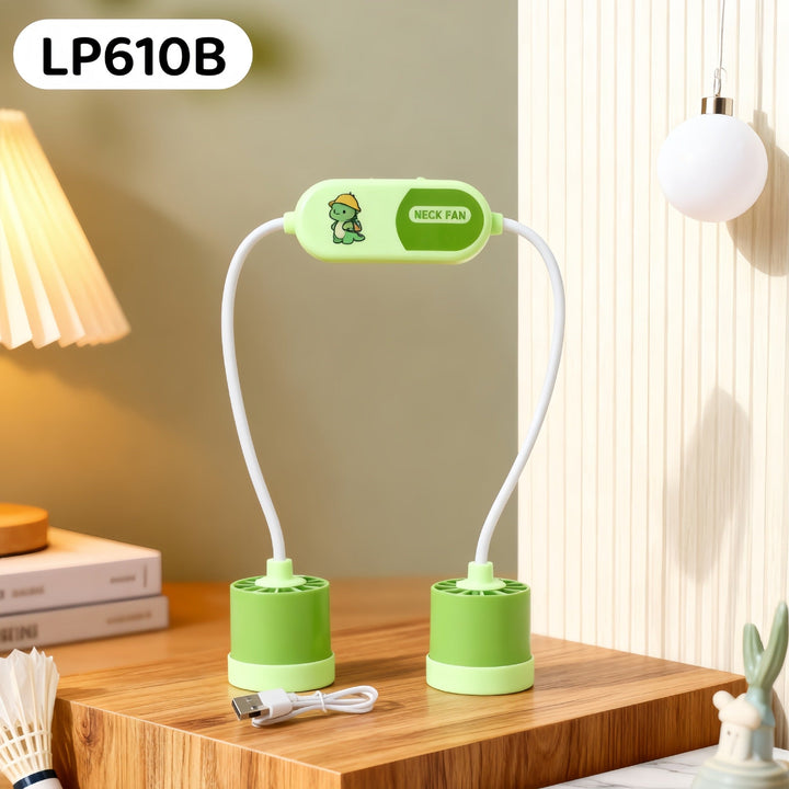 Women's Portable Neck Fan with Flexible Adjustable Design and USB Connection Kalsten