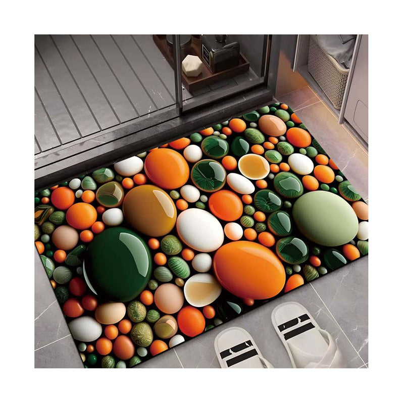 Decorative Pebble Pattern Bath Mat