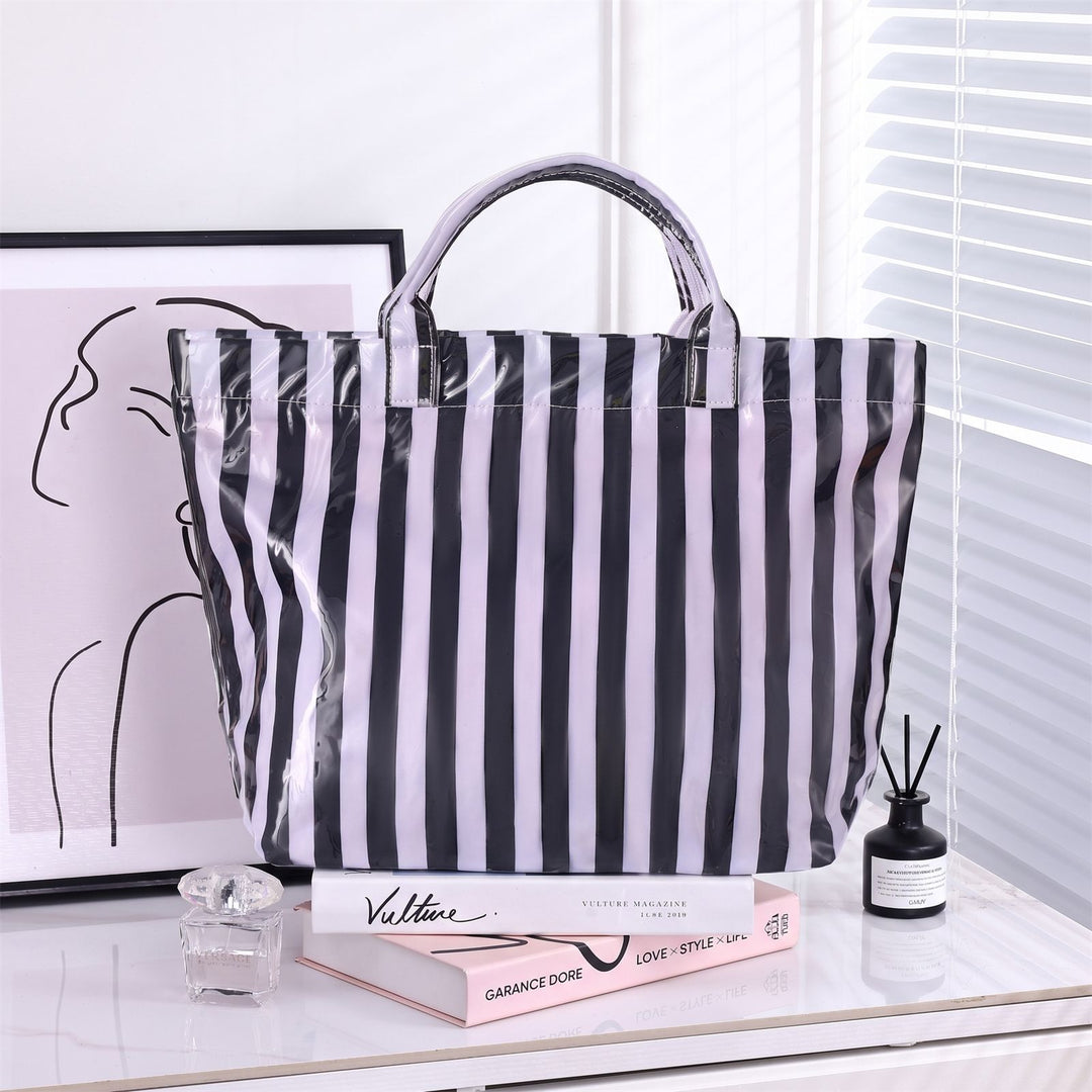 Large Stylish Striped Tote Bag Kalsten