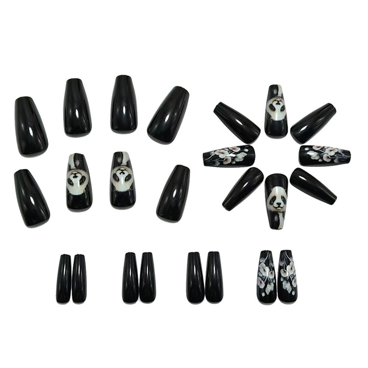 Panda motif artificial nails Kalsten