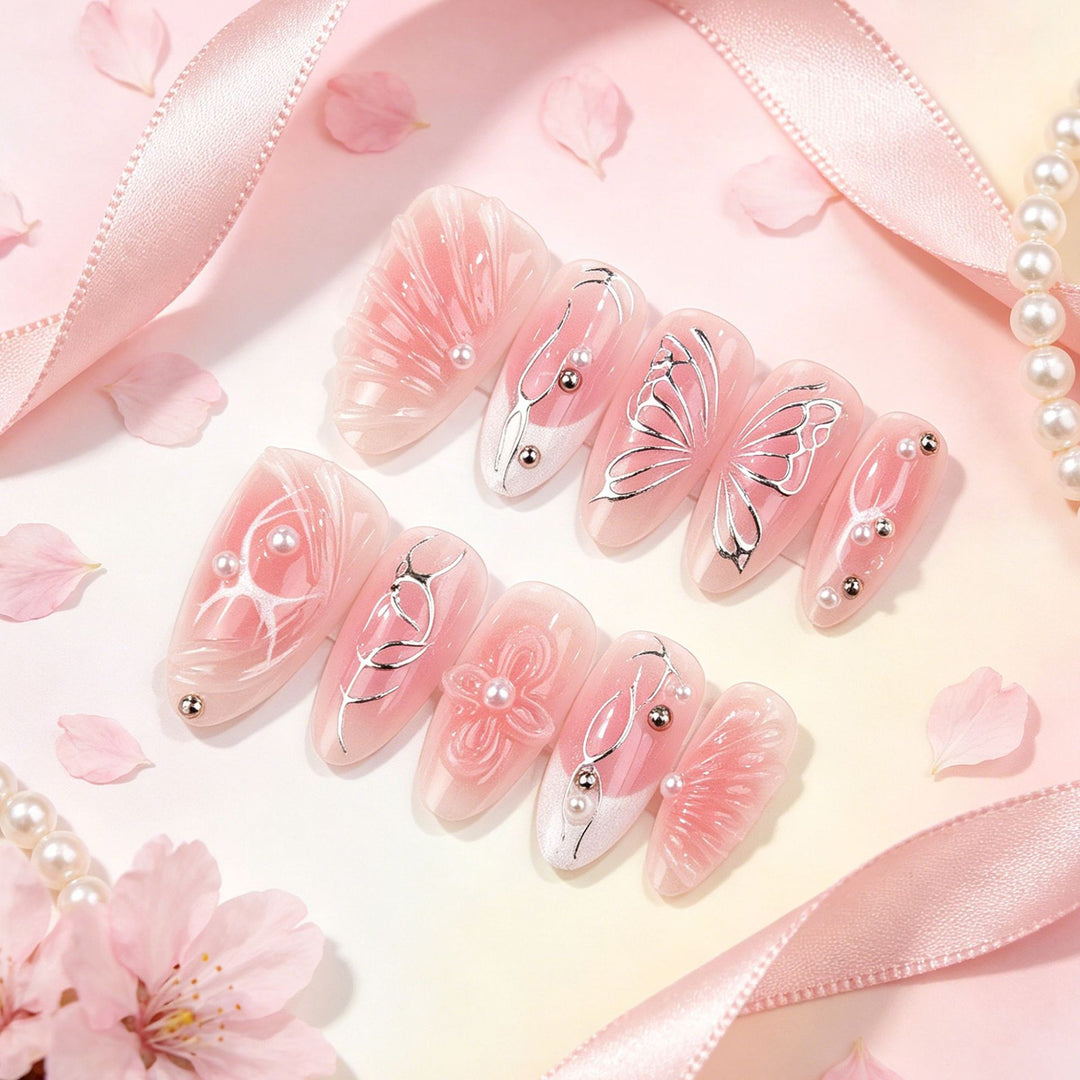 Luxury Decorative Press-On Nail Art Set