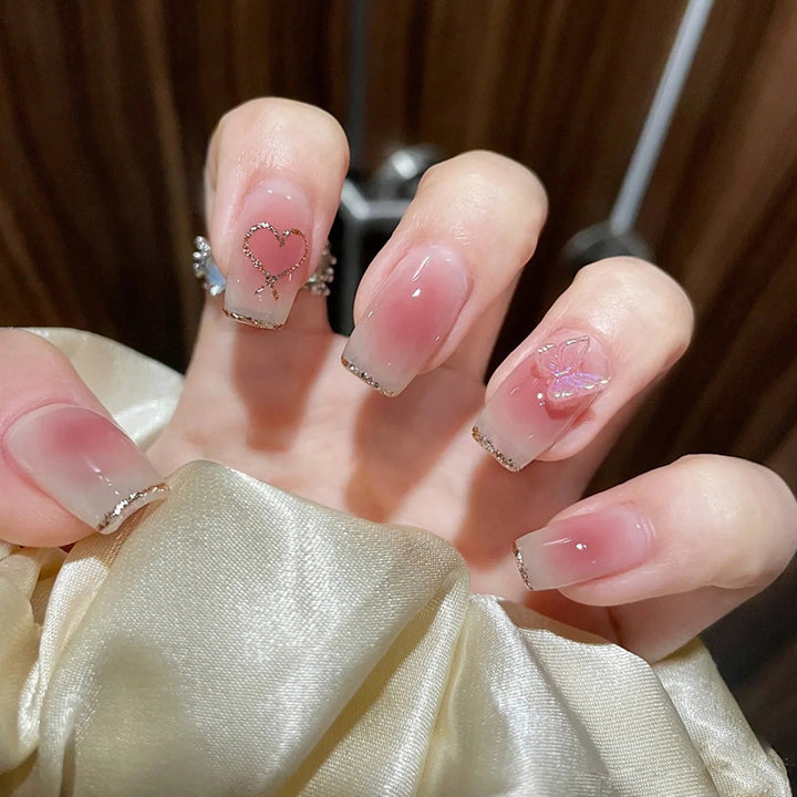 Artificial artificial nails with heart design Kalsten