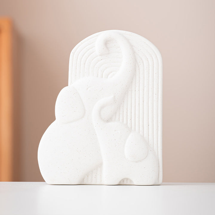 Artistic Elephant-Shaped Decorative Sculpture