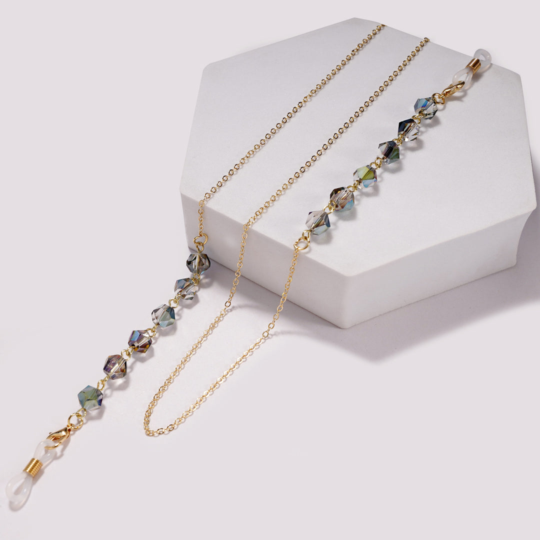 Elegant Crystal-Studded Eyewear Chain Kalsten