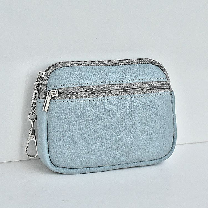 Compact Leather Zippered Card Wallet Kalsten
