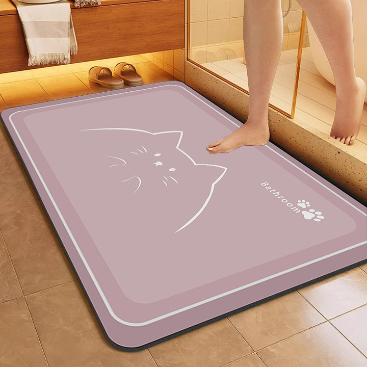 Cat-Themed Bath Mat Kalsten