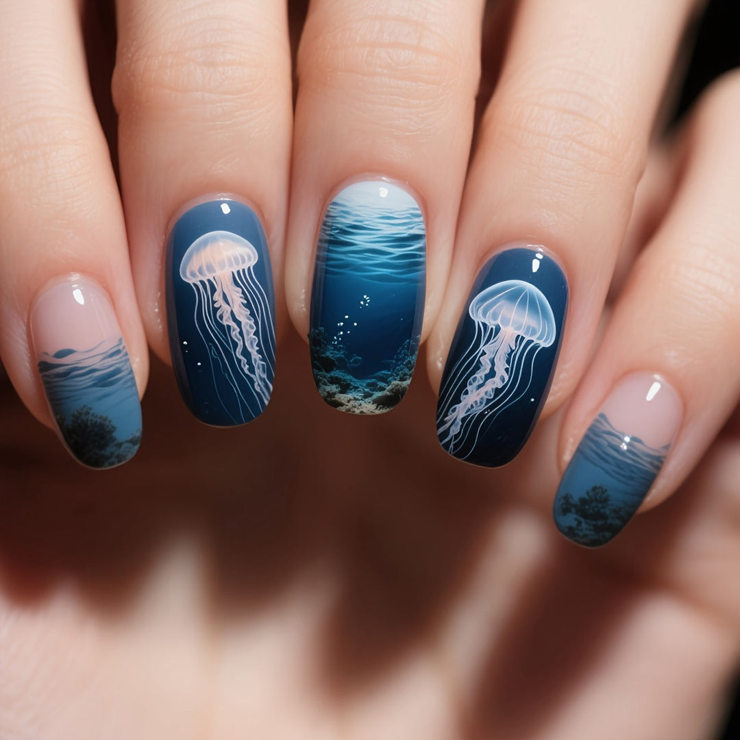 Artificial nails with turtle motif Kalsten