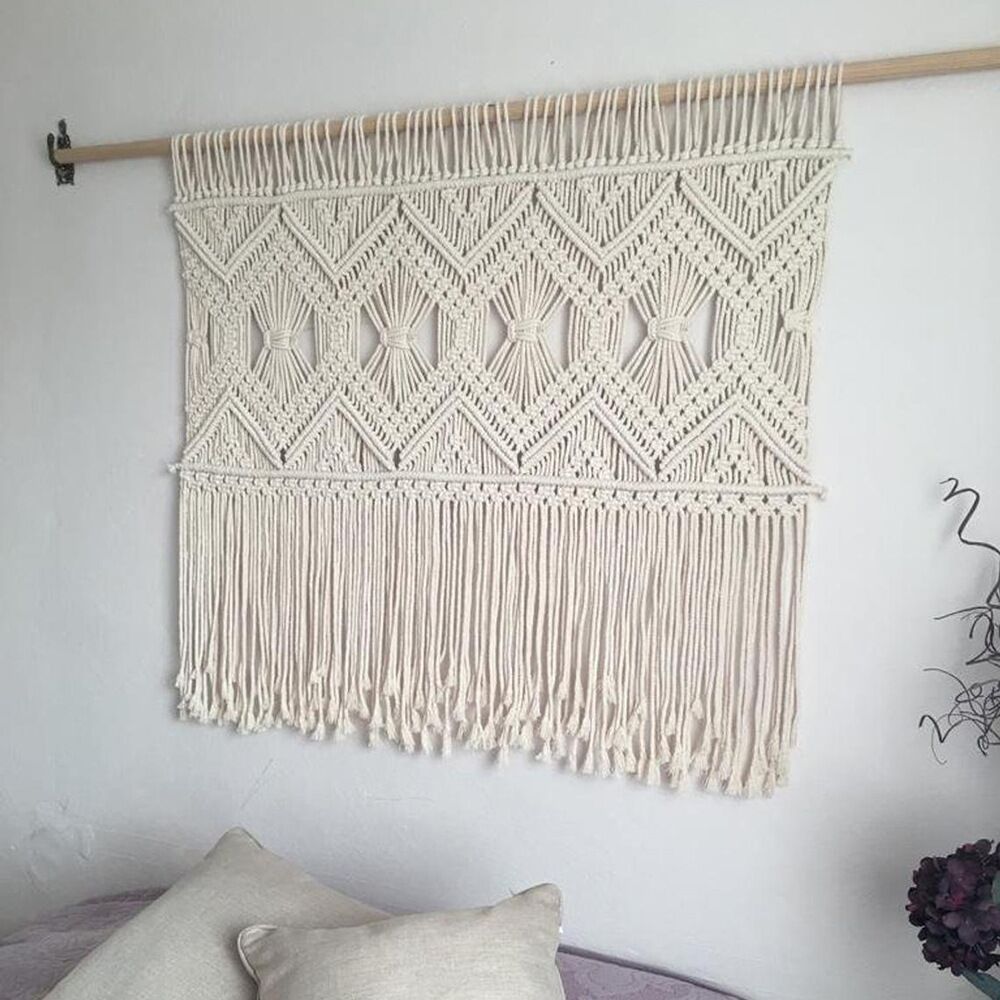 Macrame Wall Tapestry with Elegant Fringe Kalsten 1789210867