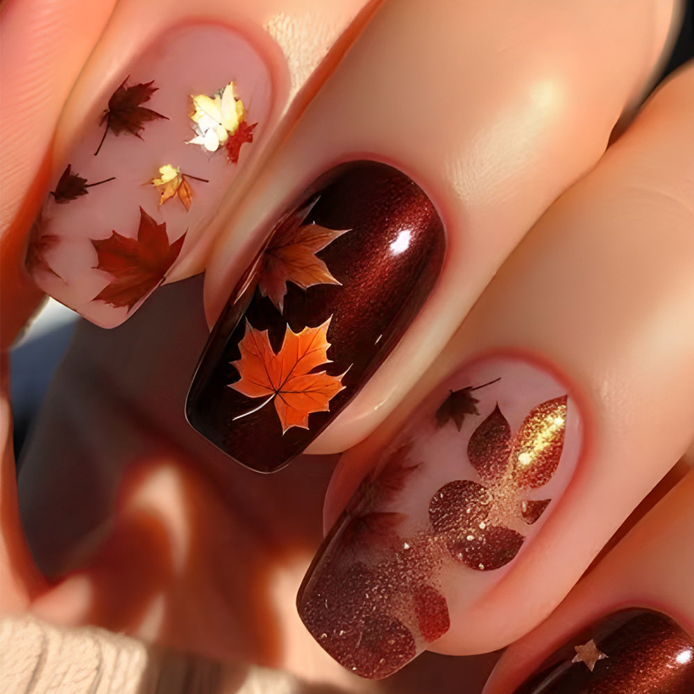 Autumn-Themed Press-On Nails Kalsten