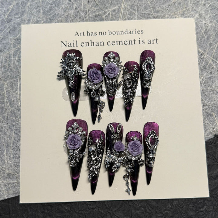Gothic Themed Press-On Nail Set