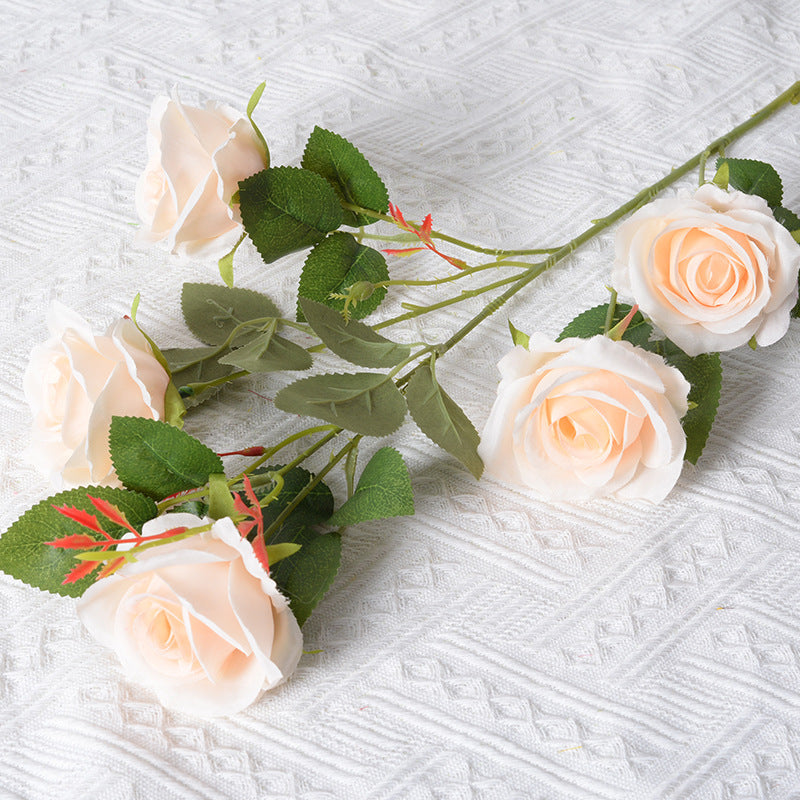 Artificial Silk Floral Rose Stem