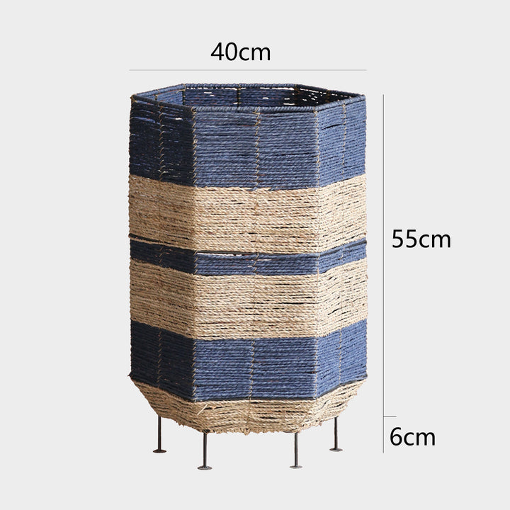 Stylish laundry basket made of rattan with metal legs Kalsten