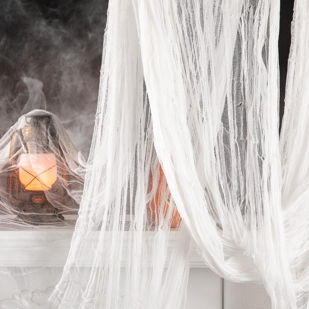 Large-format muslin shawl made of fine cotton gauze