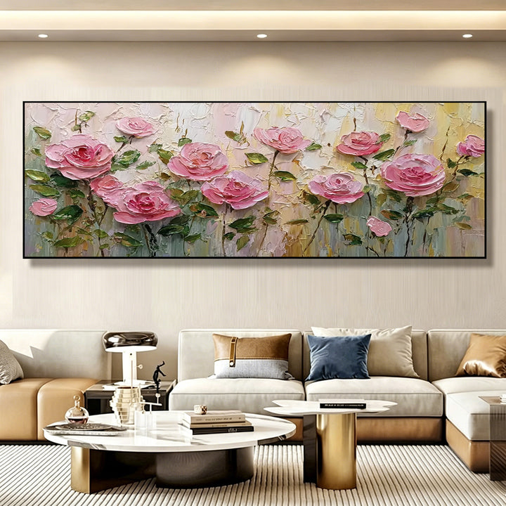 Elegant Textured Floral Canvas Artwork for Home