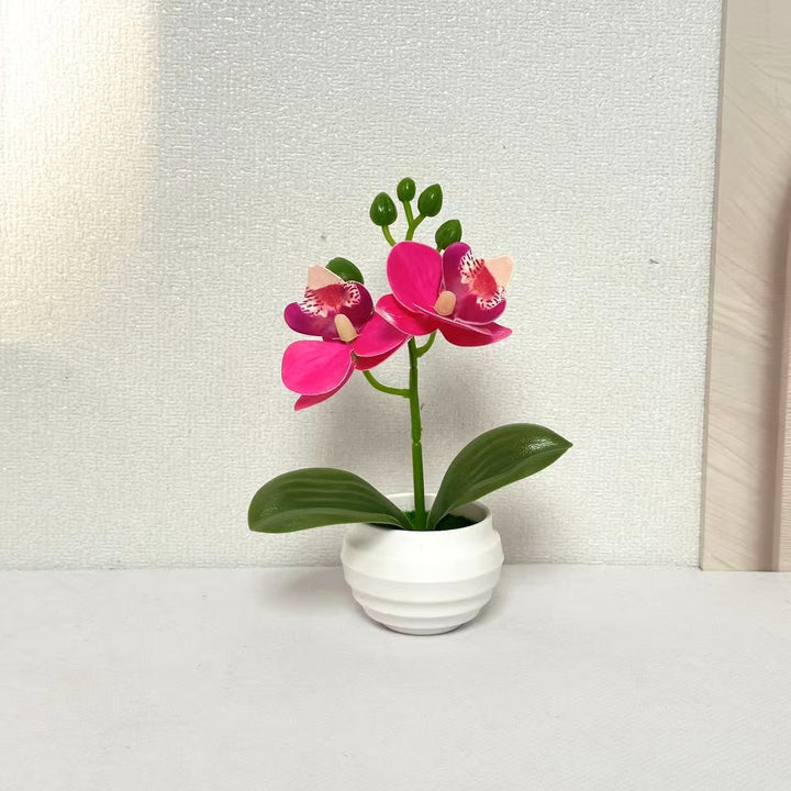 Lifelike Decorative Orchid Plant Arrangement for Home Decor