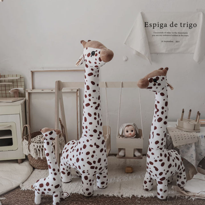 Oversized Plush Giraffe Family Floor Toy