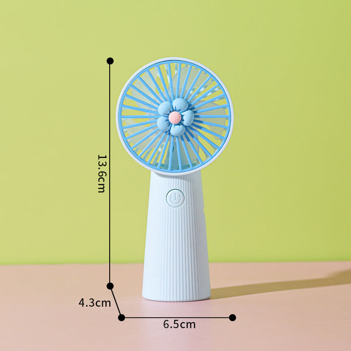 Women's Portable Mini Hand Fan with Floral Pattern Kalsten