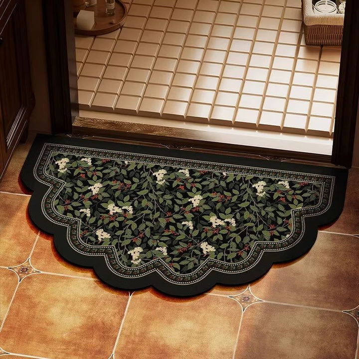 Decorative Scalloped Edge Entrance Mat