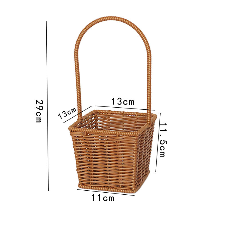 Handcrafted Wicker Storage Basket with Handle Kalsten