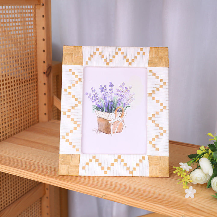 Artful Picture Frame Made of Natural Rattan Kalsten