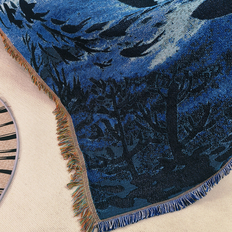 Artistic Mermaid-Themed Throw Blanket