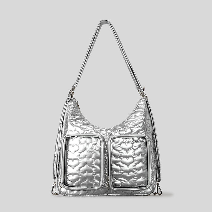 Quilted Heart Pattern Handbag
