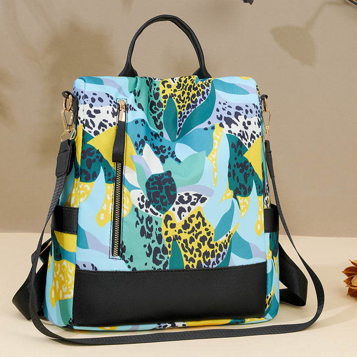 Floral Print Multi-Pocket Backpack Kalsten