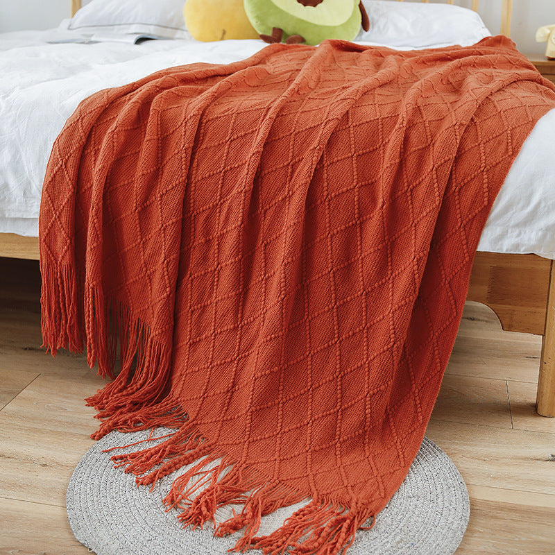 Woven Textured Throw Blanket