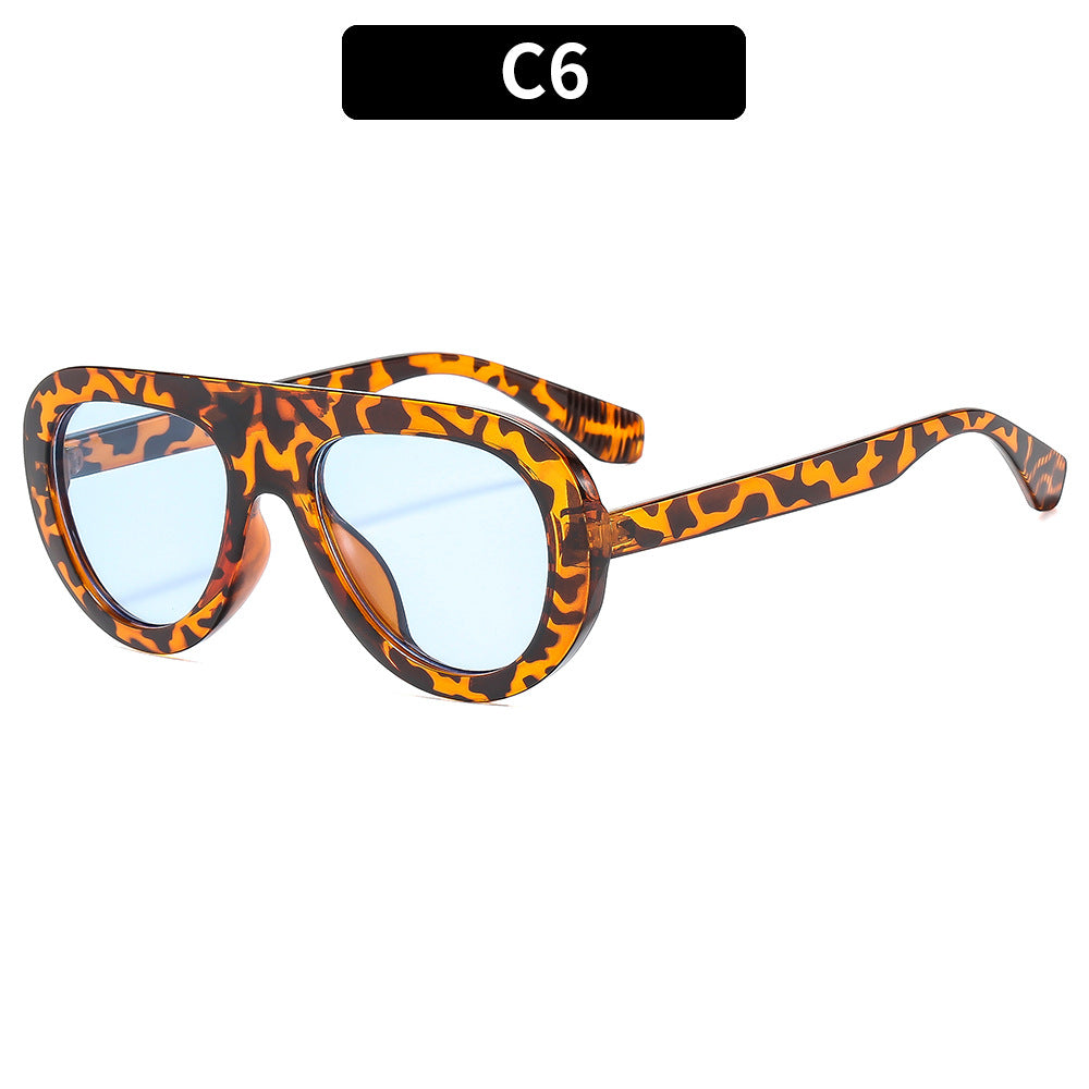 Fashionable Oversized Shield Sunglasses